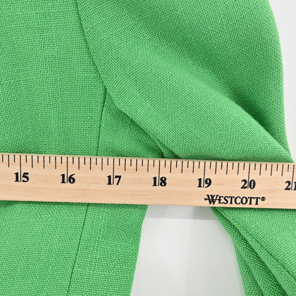 Vtg EVAN PICONE Blazer Womens Size 6 Green Single Breasted Front Pocket Jacket - Picture 3 of 13